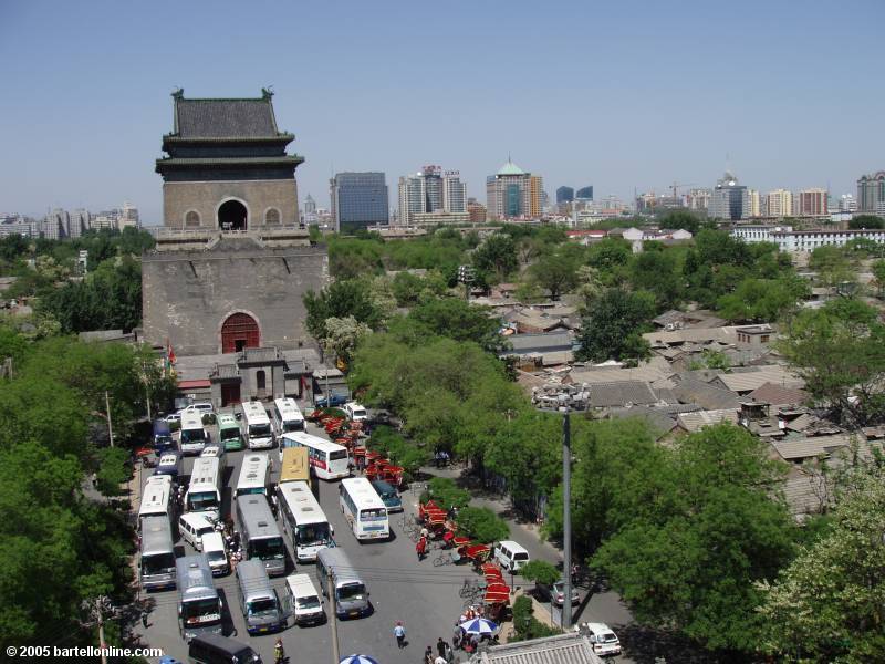 View of the Bell Tower in Beijing, China
