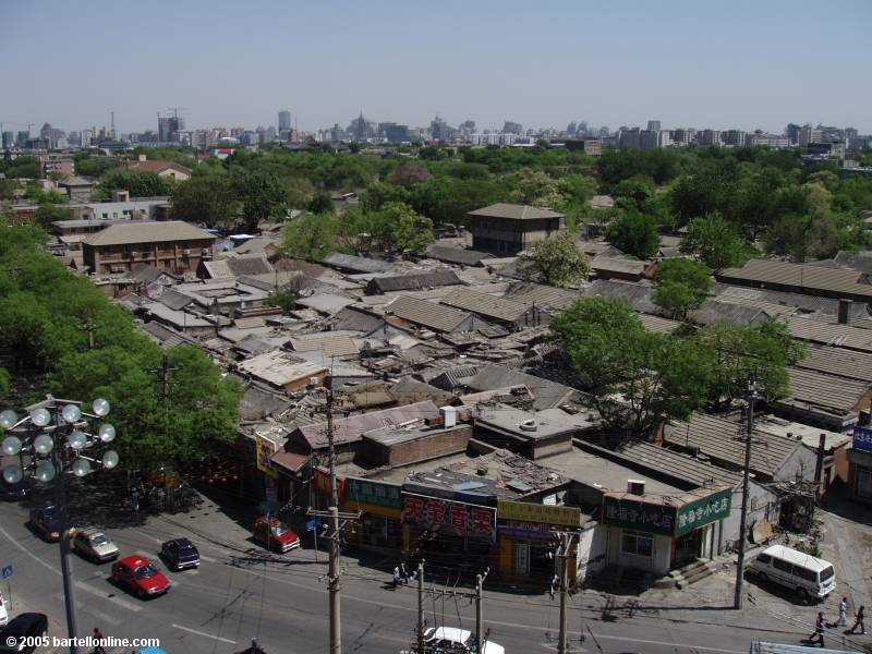 View from the Drum Tower in Beijing, China