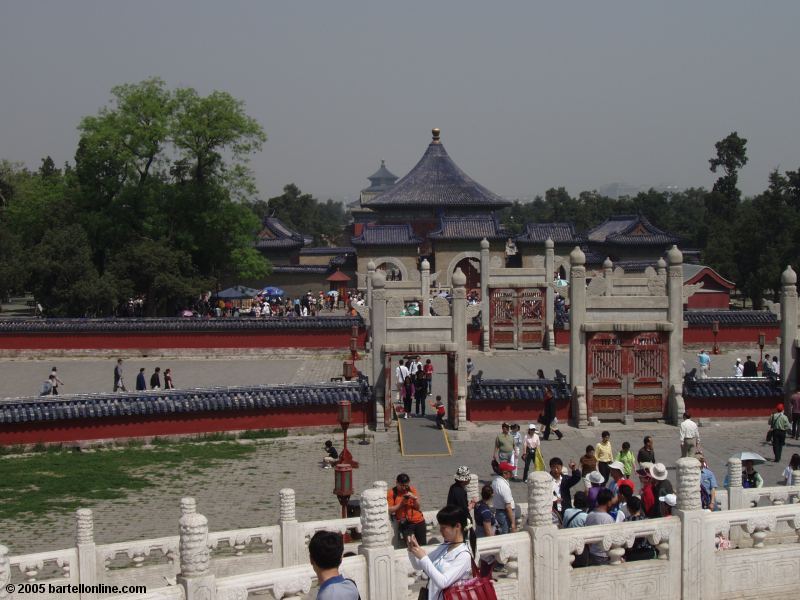 View from atop the Circular Mound at the Temple of Heaven in Beijing, China