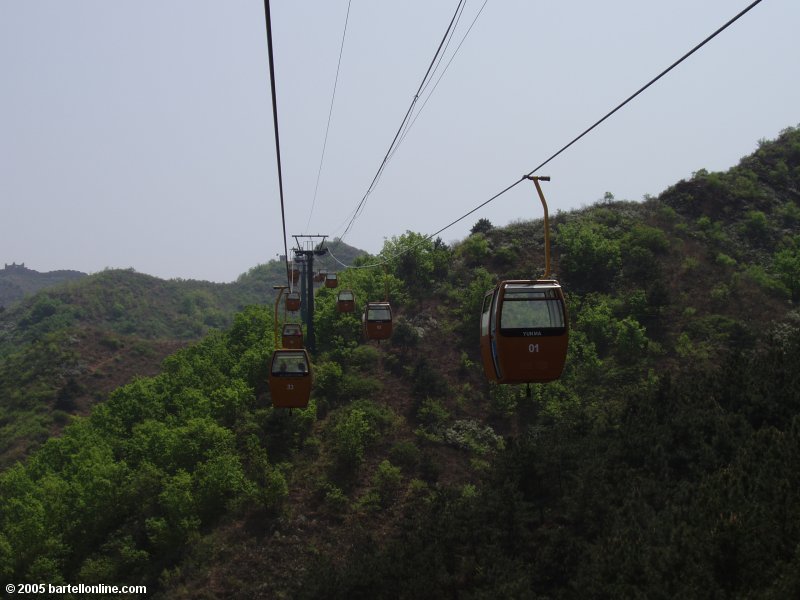 Cable car at the Jinshanling section of the Great Wall of China