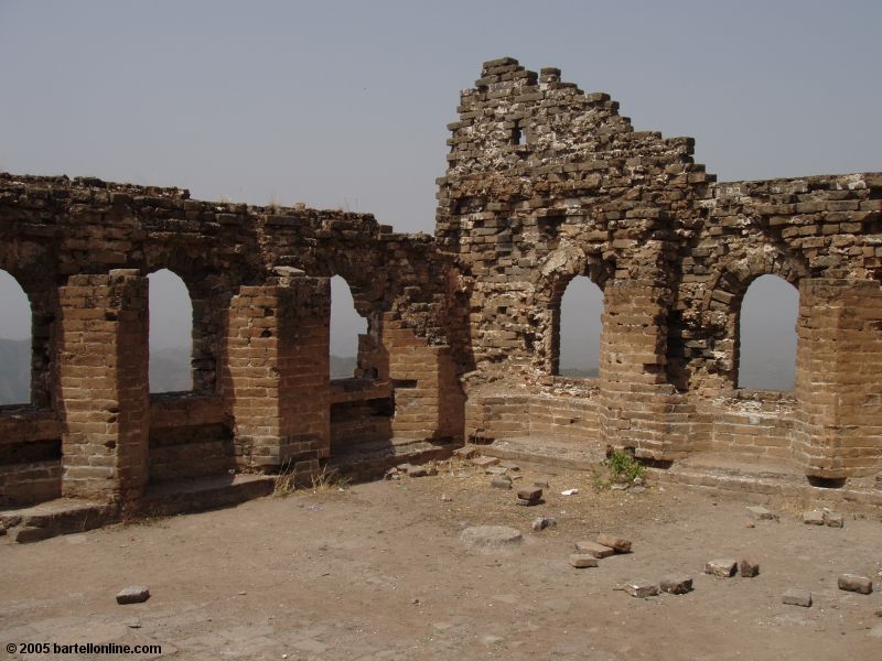 Ruins of a tower along the Great Wall of China