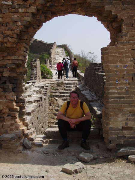 Me resting along the Great Wall of China
