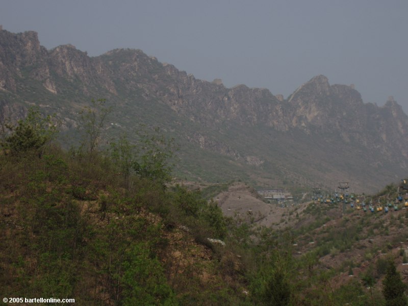 Cable car at the Simatai section of the Great Wall of China