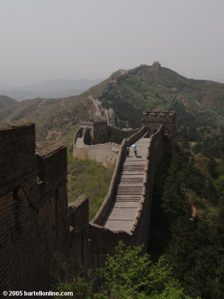 View from the Jinshanling section of the Great Wall of China
