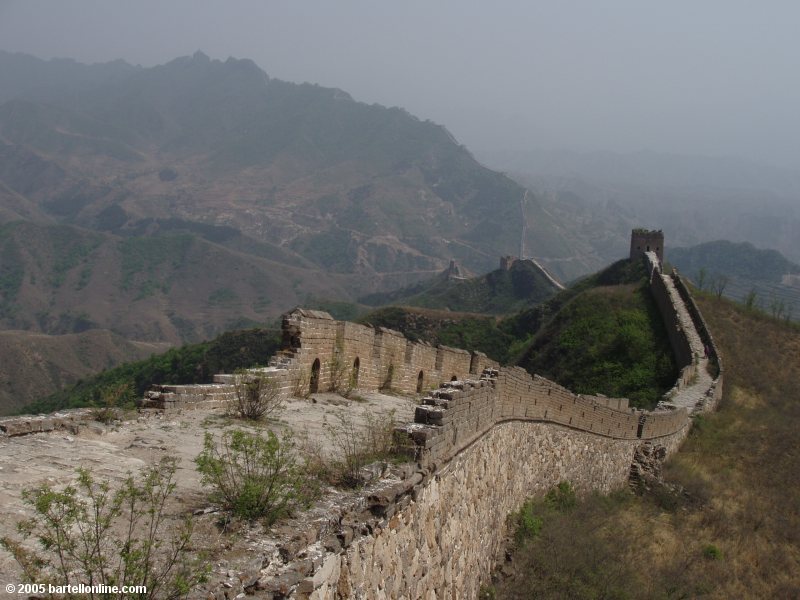 Great Wall of China snaking out into the horizon