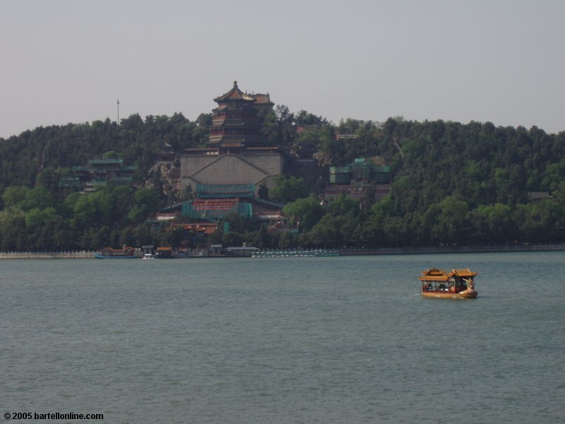 View across Kunming Lake to Longevity Hill in Beijing's Summer Palace
