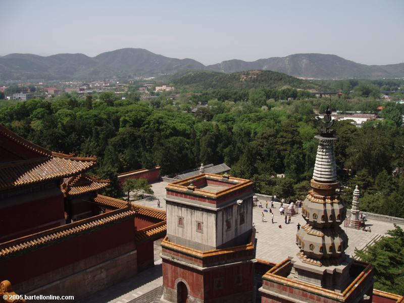 View from above Longevity Hill temples at the Summer Palace in Beijing, China