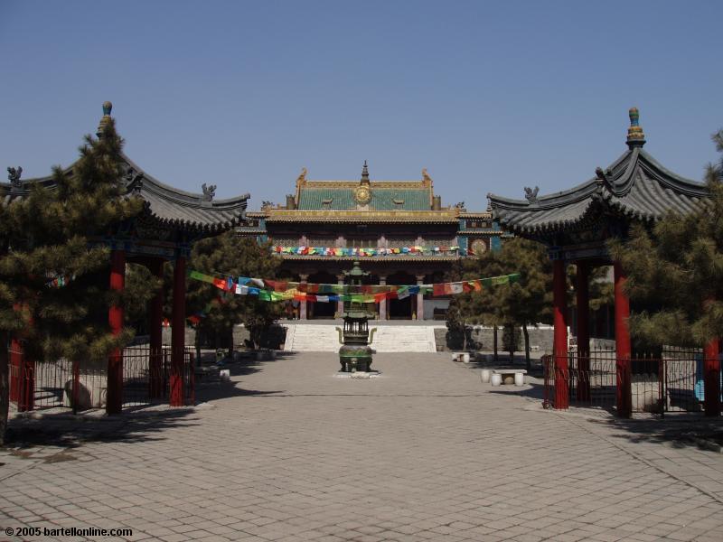 Courtyard inside Xilituzhao Temple in Hohhot, Inner Mongolia, China