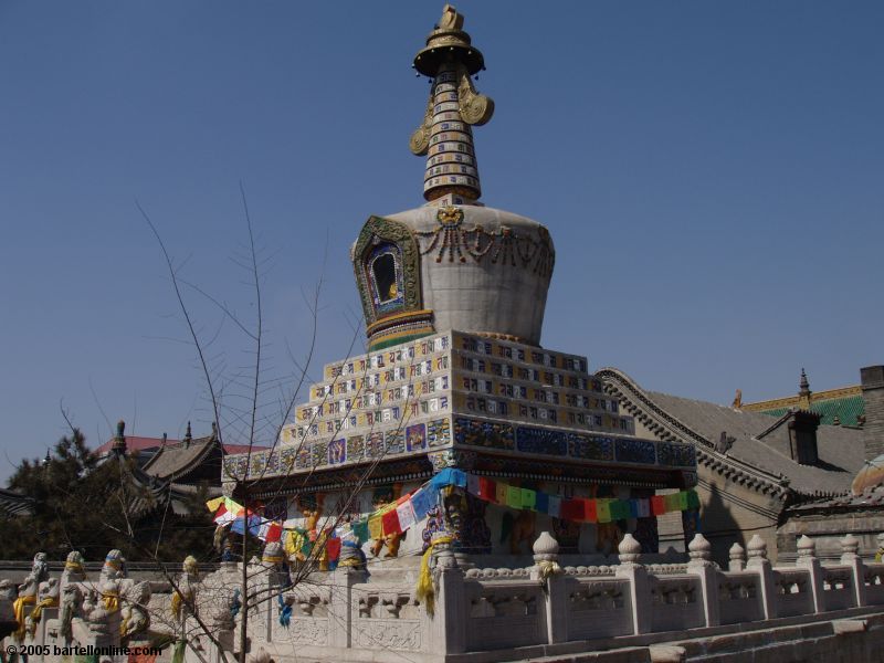 Colorful stupa at Xilituzhao Temple in Hohhot, Inner Mongolia, China