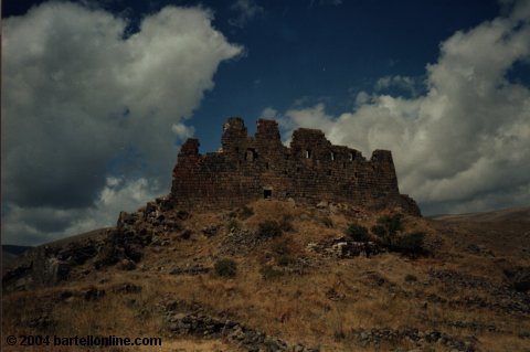 Ruins of Amberd fortress on the slopes of Mt. Aragats, Armenia
