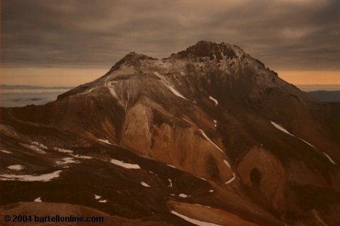 North peak of Mt. Aragats, highest point in Armenia, seen from south peak
