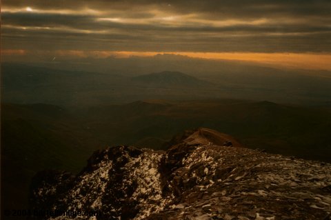 View from the south peak of Mt. Aragats, Armenia
