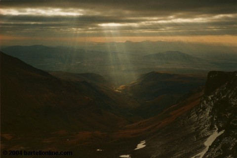 Sunrays in the crater of Mt. Aragats, Armenia
