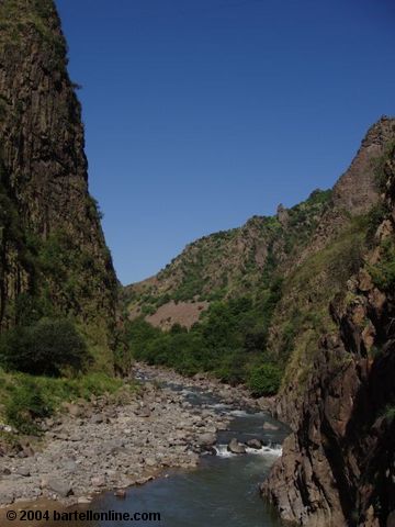 The Dzoraget river gorge in the Lori region of Armenia
