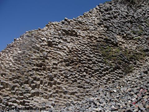 Basalt formation in the Azat river gorge below Garni, Armenia
