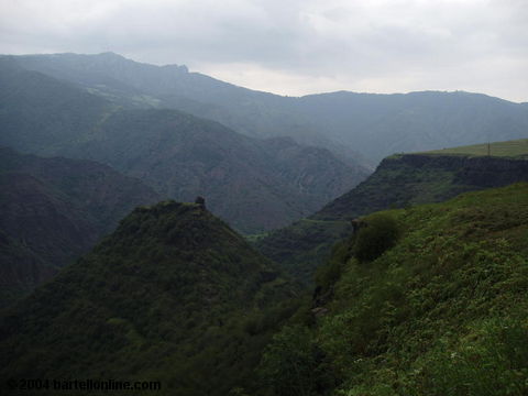 View towards Dsevank and Kayan fortress from near Akner, Armenia
