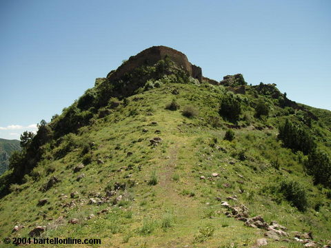 Approach to ruins of Smbataberd fortress in the Vayots Dzor region of Armenia
