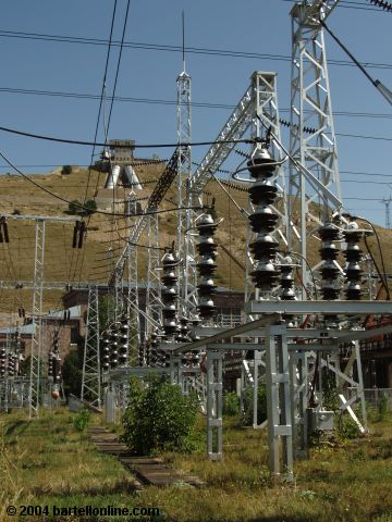 The world-famous pipes in Hrazdan, Armenia from the power station
