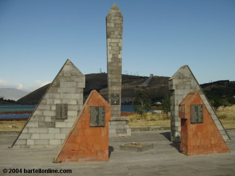 WW II memorial near the world-famous pipes in Hrazdan, Armenia
