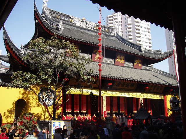 Building at the Jade Buddha Temple in Shanghai, China