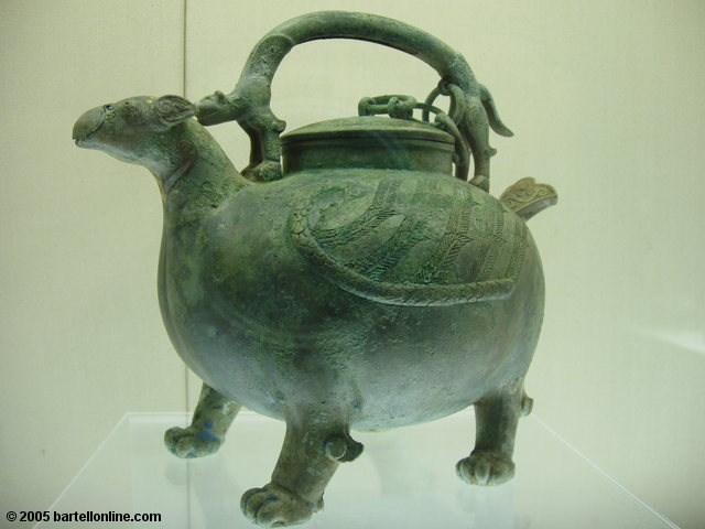 A bronze container at the Shanghai Musuem, Shanghai, China