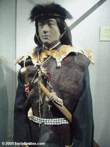 A minority costume displayed at the Shanghai Museum, Shanghai, China