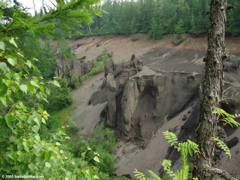 Unusual rock formations in Fushilin Gorges outside the Changbaishan Nature Preserve in Jilin, China