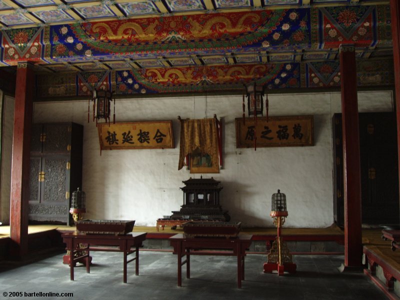Interior of a building in the Qing Imperial Palace in Shenyang, Liaoning, China