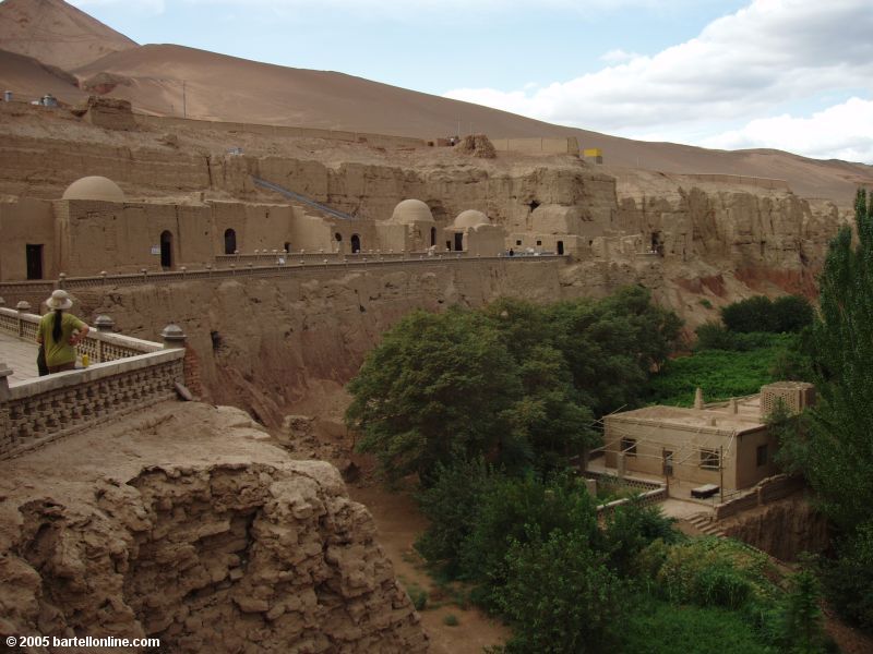 View of Bezeklik Grottos in Xinjiang province, China