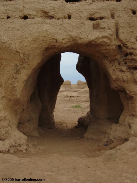 Stone archway at Gaochang Ruins near Turpan, Xinjiang, China