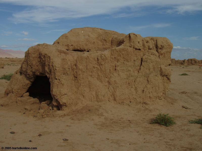 Igloo-like stone shelter at Gaochang Ruins near Turpan, Xinjiang, China