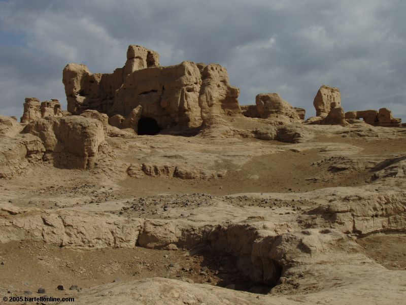 View inside Jiaohe Ruins near Turpan, Xinjiang, China