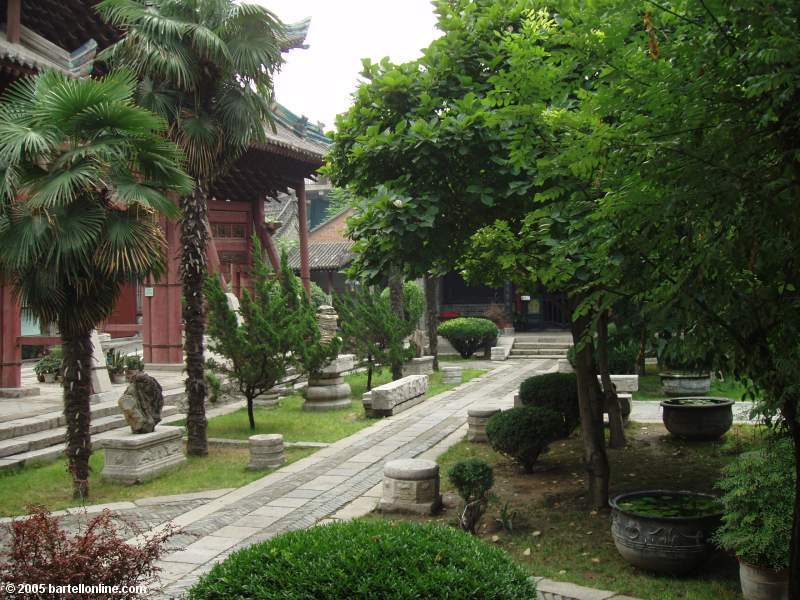 Gardens inside the Great Mosque in Xi'an, Shaanxi, China