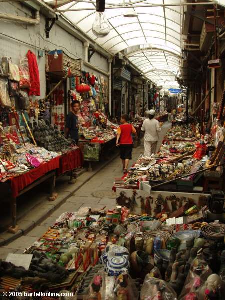 Souvenir shops along the way to the Great Mosque in Xi'an, Shaanxi, China