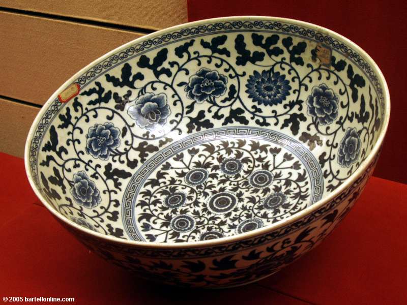 Ceramic bowl inside the Shaanxi History Museum in Xi'an, China