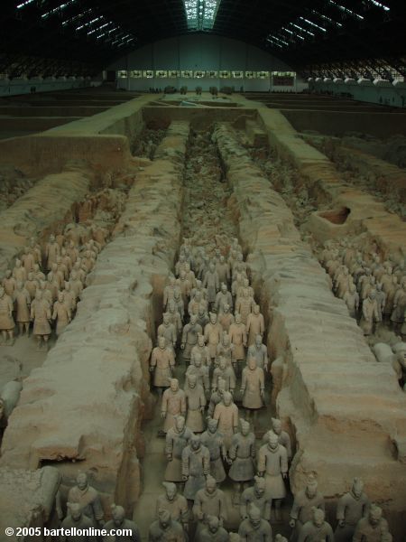 Pit 1 at the Terracotta Warriors site near Xi'an, Shaanxi, China