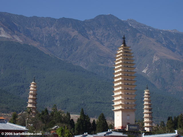 The Three Pagodas near Dali, Yunnan, China