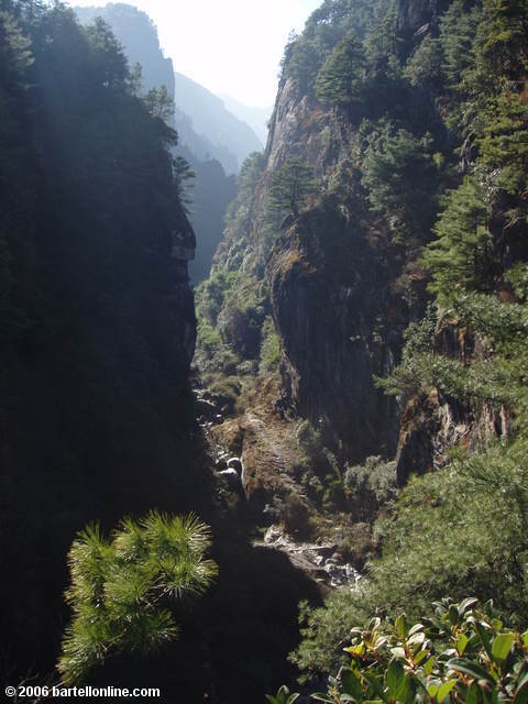 View of the "Cangshan Grand Canyon" in the mountains above Dali, Yunnan, China