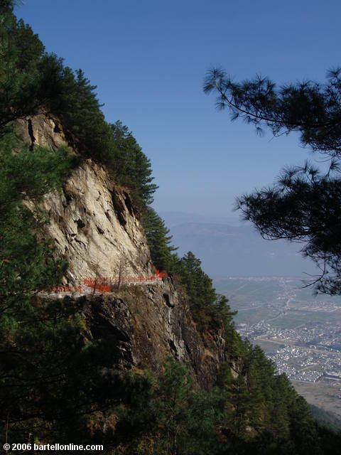 The "Cloudy Tourist Road" walking path traverses the Cangshan mountains above Dali, Yunnan, China