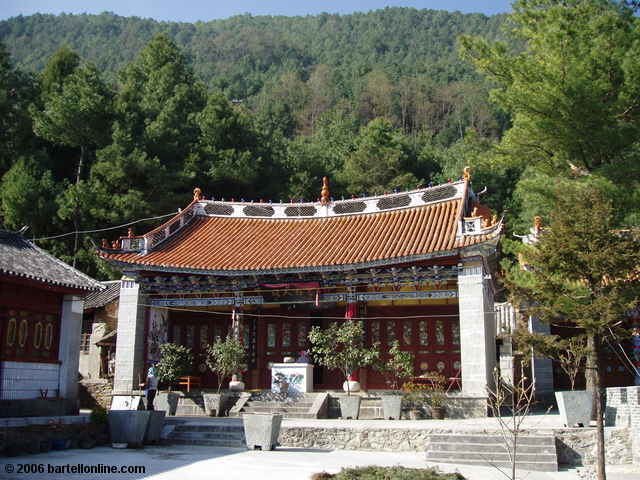 A building at the Zhonghe Temple in the Cangshan mountains above Dali, Yunnan, China