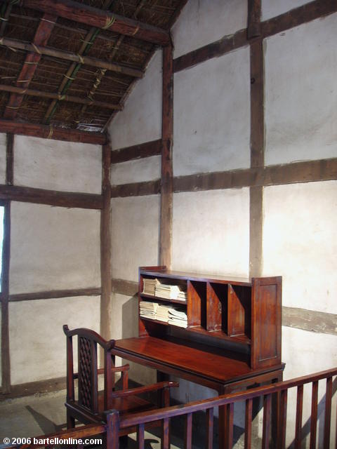 Interior of the replica of Du Fu's Thatched Cottage in Chengdu, Sichuan, China