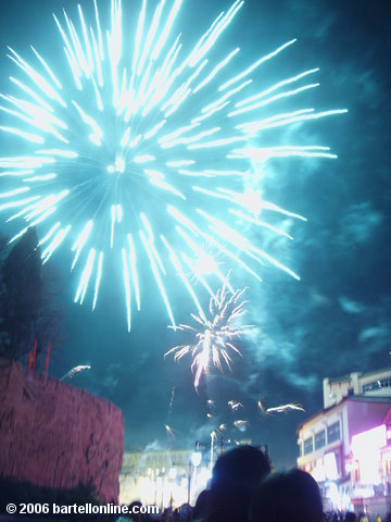 Lunar New Year fireworks light up the sky in Lijiang, Yunnan, China