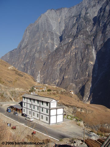 Tina's Guesthouse along the road through Tiger Leaping Gorge in Yunnan, China