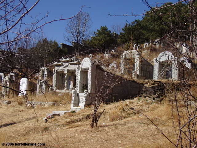 Newer section of a cemetery in Zhongdian ("Shangri-La"), Yunnan, China